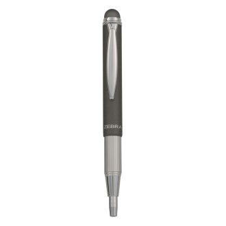   Golyóstoll metál szürke test, Zebra Stylus Telescopic, írásszín kék