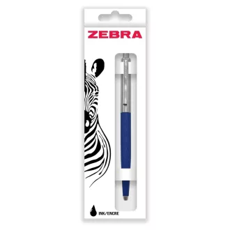  Golyóstoll nyomógombos 0,7mm, dobozban kék test, Zebra 901, írásszín kék