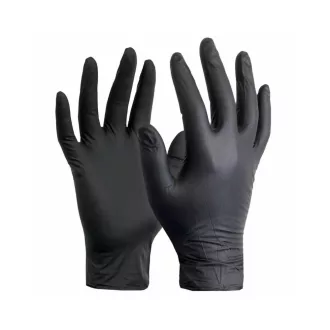   Gumikesztyű nitril púdermentes XL 100 db/doboz GMT Super Gloves fekete