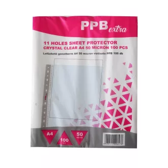   Genotherm lefűzhető, A4, 50 micron víztiszta PPB Extra 100 db/csomag,