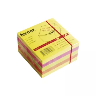 Jegyzettömb öntapadó, 75x75mm, 450lap, Fornax neon