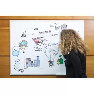   Fehértábla mágneses alukeretes, zománcozott 60x90cm, ValueLine  SC3202 Franken