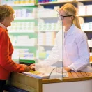 Védőfal asztali 84,5x67cm, fekvő, átlátszó  SSW8570 Franken