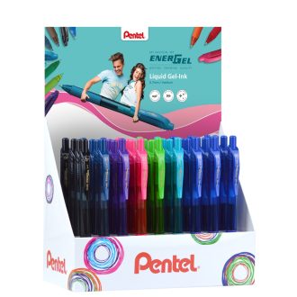   Rollertoll zselés 0,35mm, Pentel EnerGelX BL107COL 36 db-os display