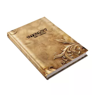   Tanári határidőnapló A5, műbőr 150mmx210mm, fehér lapokkal stukkó 2026/2027 Realsystem