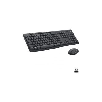   Billentyűzet+egér vezeték nélküli Silent HUN grafitszürke Logitech MK295