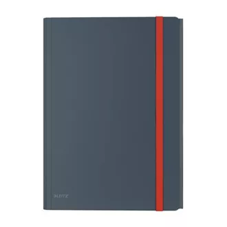 Gumis mappa A4, PP Extra tasakkal Leitz Cosy bársonyszürke