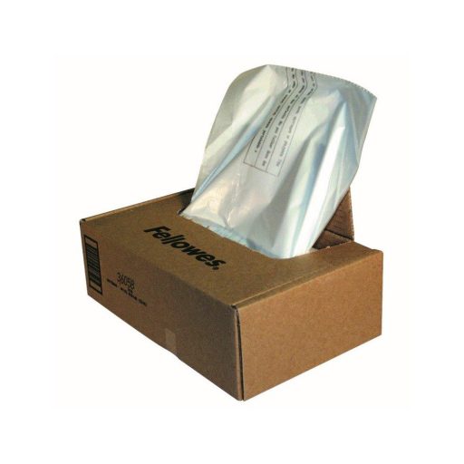 Hulladékgyűjtő zsákok iratmegsemmisítőhöz, 110-130 literes kapacitásig, Fellowes® 50 db/csomag,