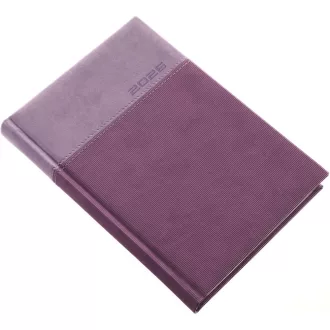   Határidőnapló Lux A/5, napi fehér lapokkal lila Realsystem 2026.