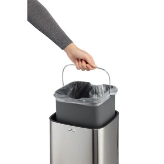   Szemeteskosár 12l, szenzoros érintésmentes No touch Durable ezüst