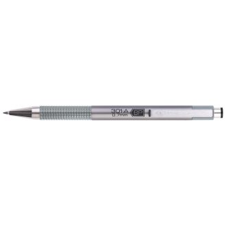   Golyóstoll 0,7mm, metál ezüst test, Zebra F-301A, írásszín kék