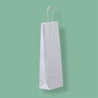 Sodrottfüles papír italtáska 140x80x390mm fehér