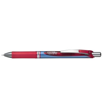   Rollertoll zselés 0,25mm tűhegyű Pentel EnerGelX BLN75-BO írásszín piros