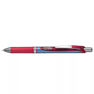   Rollertoll zselés 0,25mm tűhegyű Pentel EnerGelX BLN75-BO írásszín piros