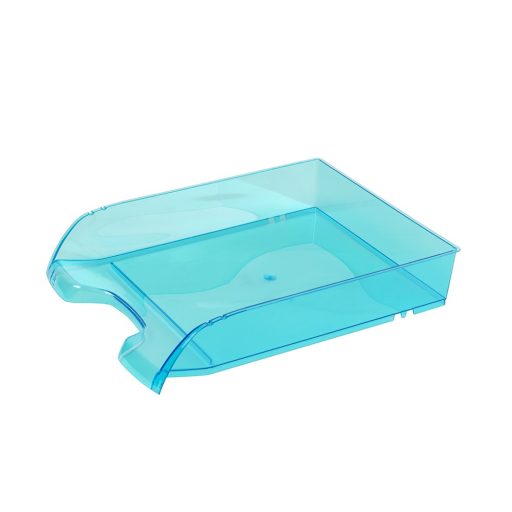 Irattálca műanyag 550 extra széles 345x270x67mm, Bluering®, áttetsző kék
