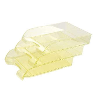   Irattálca műanyag 550 extra széles 345x270x67mm, Bluering®, áttetsző sárga