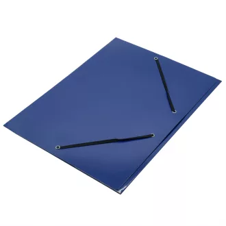 Gumis mappa A4, 400g. karton Glossy kék