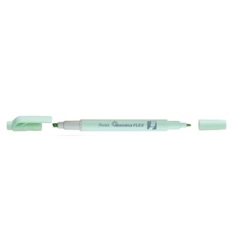   Szövegkiemelő kétvégű 1/3,5mm, vágott és kúphegyű, Pentel pasztell zöld