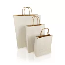 Sodrottfüles papírtáska 185x240mm 80mm talp S méret 250 db/doboz, fehér