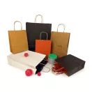 Sodrottfüles papírtáska 185x240mm 80mm talp S méret 250 db/doboz, bordázott barna