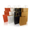 Sodrottfüles papírtáska 220x330mm 100mm talp M méret 200 db/doboz, piros