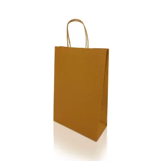   Sodrottfüles papírtáska 220x330mm 100mm talp M méret 200 db/doboz, bordázott barna