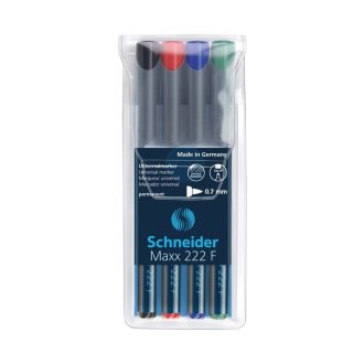   Alkoholos marker OHP 0,7mm tűhegyű Schneider Maxx 222 F 4 klf. szín