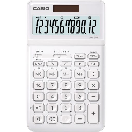 Számológép asztali 12 digit Casio JW 200SC fehér