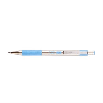   Golyóstoll 0,7mm, pasztell világoskék test, Zebra F-301, írásszín kék