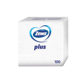 Szalvéta 1 rétegű fehér 100 lap/csomag Plus Zewa