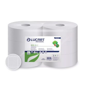   Toalettpapír 2 rétegű közületi átmérő: 23 cm 6 tekercs/karton 23 J EcoLucart_812206 fehér