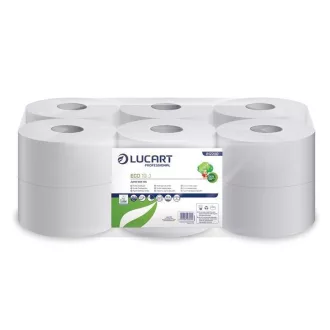   Toalettpapír 2 rétegű közületi átmérő: 19 cm 522 lap/120 m/tekercs 12 tekercs/karton Eco 19J Lucart_812200 fehér