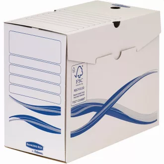   Archiváló doboz A4, 150mm, Fellowes® Bankers Box Basic, 10 db/csomag, kék-fehér