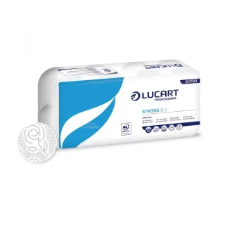   Toalettpapír 3 rétegű kistekercses átmérő: 10 cm 250 lap/tekercs 8 tekercs/csomag Strong 8.3 Lucart_811789P fehér