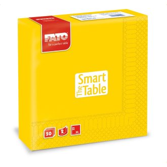  Szalvéta 2 rétegű 33 x 33 cm 50 lap/cs Fato Smart Table sárga_82623000