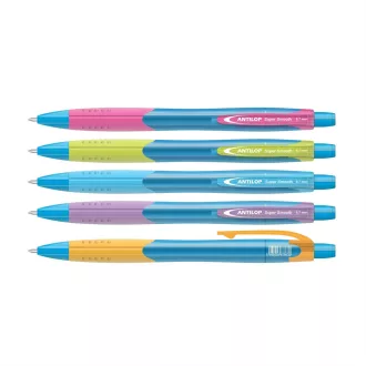   Golyóstoll nyomógombos vegyes színek 0,7mm Antilop Super Smooth írásszín kék