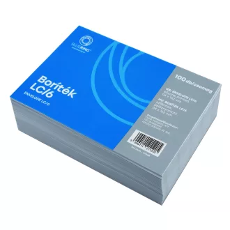   Boríték LC/6 szilikonos bélésnyomott 114x162mm Bluering® 100 db/csom fehér