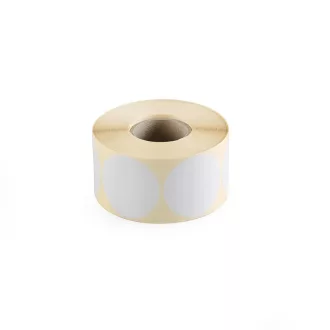   Etikett címke, 40mm, körcímke tekercses, 1000 címke/tekercs fehér