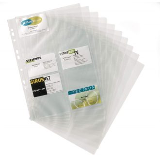  Névjegykártyatartó betét, 80 zseb/betét, 10 betét/csomag Visifix, Durable