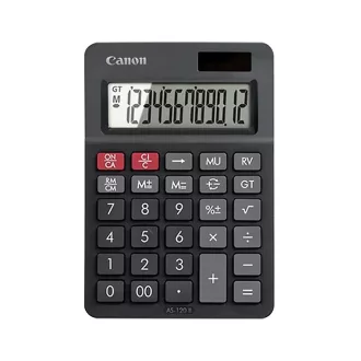   Számológép asztali 12 számjegy, döntött kijelző, Canon, AS-120 II