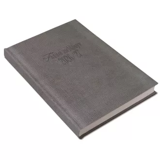   Tanítói zsebkönyv A5, műbőr 145mmx205mm, fehér lapokkal szürke 2026/2027 Realsystem