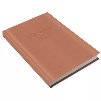   Tanítói zsebkönyv A5, műbőr 145mmx205mm, fehér lapokkal púder 2026/2027 Realsystem