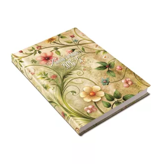   Tanítói zsebkönyv A5, műbőr 145mmx205mm, fehér lapokkal kisvirág 2026/2027 Realsystem