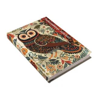   Tanítói zsebkönyv A5, műbőr 145mmx205mm, fehér lapokkal bagoly 2026/2027 Realsystem