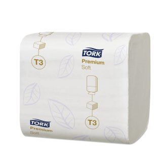   Toalettpapír 2 rétegű hajtogatott 100% cellulóz 252 lap/csomag 30 csomag/karton T3 Soft Folded Tork_114273 hófehér