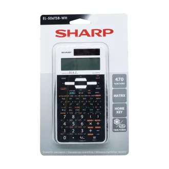   Számológép tudományos 470 funkciós 10 digites 2 soros napelemes Sharp EL-506TSBWH