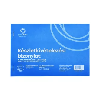   Készletkivételezési bizonylat anyag kivét A5 25x4lapos fekvő 12-114/V. 8 tételes Bluering®