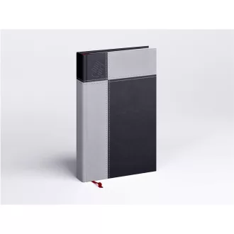   Határidőnapló Prémium M A/5, napi krémszínű lapokkal fekete Realsystem 2026.