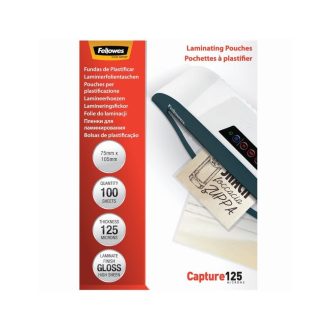   Lamináló fólia, 75x105mm, 125 mikron, fényes, 100 db/doboz, Fellowes®