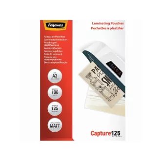   Lamináló fólia, A3, 125 mikron, matt, 100 db/doboz, Fellowes®